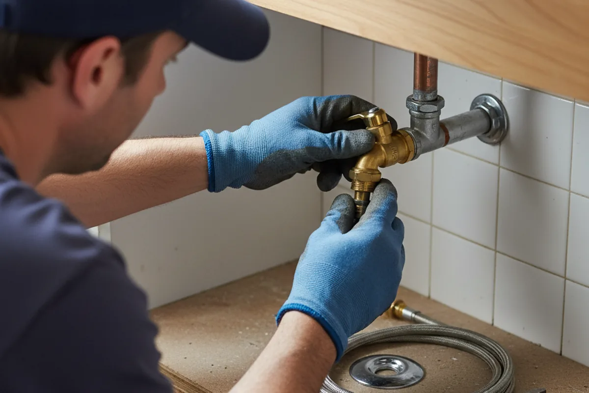 Shutoff valve and fitting work during Emergency Plumbing in Patton